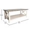 Flash Furniture Jasper Farmhouse Style Solid Wood Coffee Table w/X-Frame Design and Lower Shelf, Gray and White LFS-2007-GRYWHT-GG - alternate 10